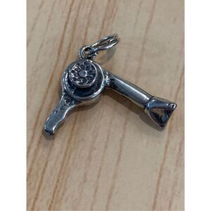 .925 Hairdryer Sterling Silver Jewelry Charm